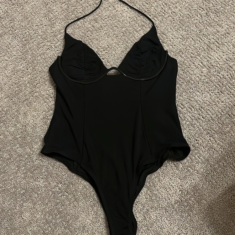 Princess Polly Black Tie Underwire Bodysuit US 8